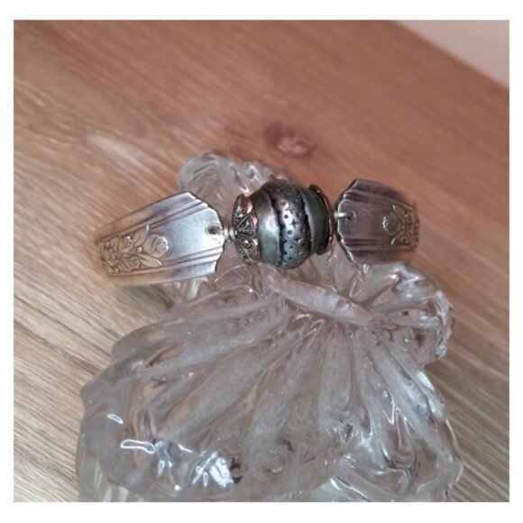 Handcrafted Silver Plated Upcycled Vintage Spoon Jewelry Bracelet Magnetic Fun. - Picture 2 of 4